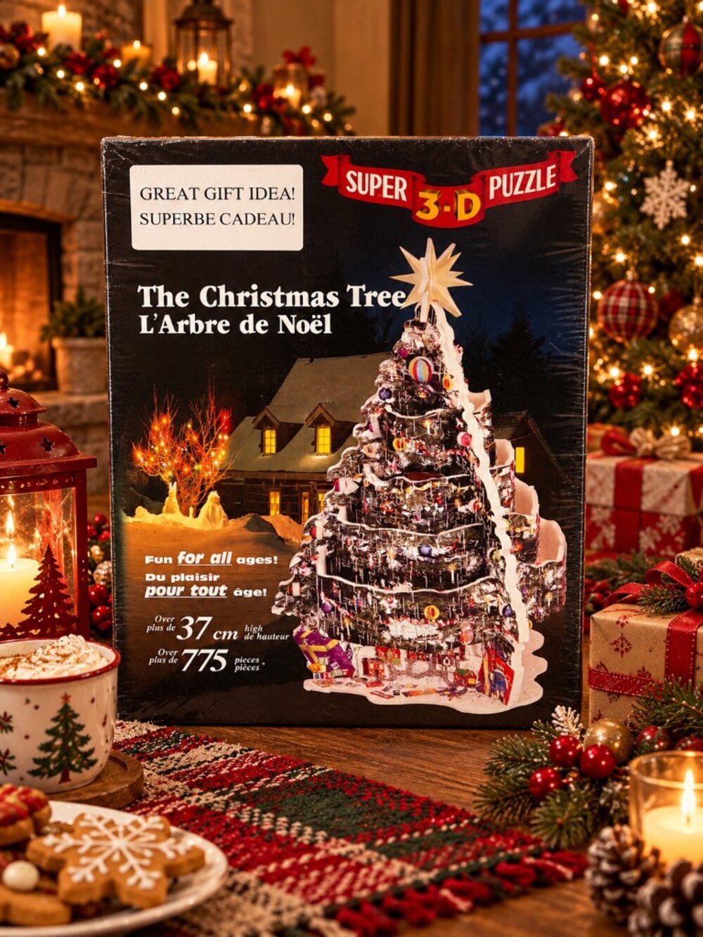Vintage Super 3D Christmas Tree Puzzle 775+ Pieces 1998–2003